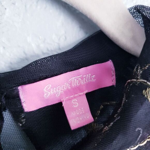 Sugar Thrillz Homemade With Love Organza Mini Embroidered Dress - Picture 4 of 5